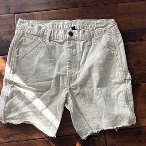 American Eagle Outfitters Cream Jean Shorts